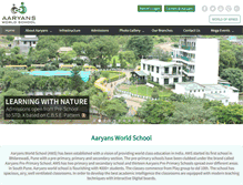 Tablet Screenshot of aaryansworldschool.com